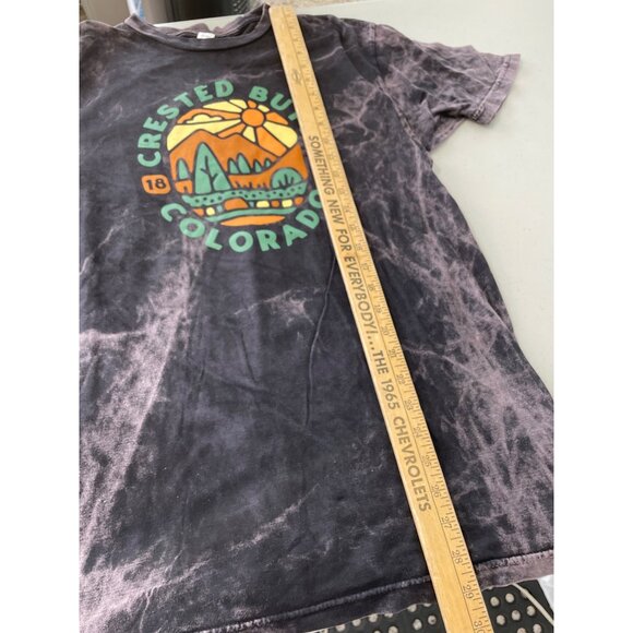 Good Land Supply Co Crested Butte Colorado Graphic Tee Mens M Black Tie Dye NEW - Picture 3 of 6
